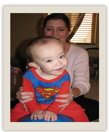 child on therapy ball